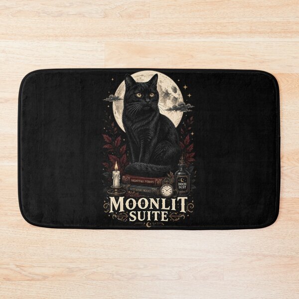 Item preview, Moonlit Suite Cat Retro Halloween Poster Halloween designed and sold by KristenosNehk.