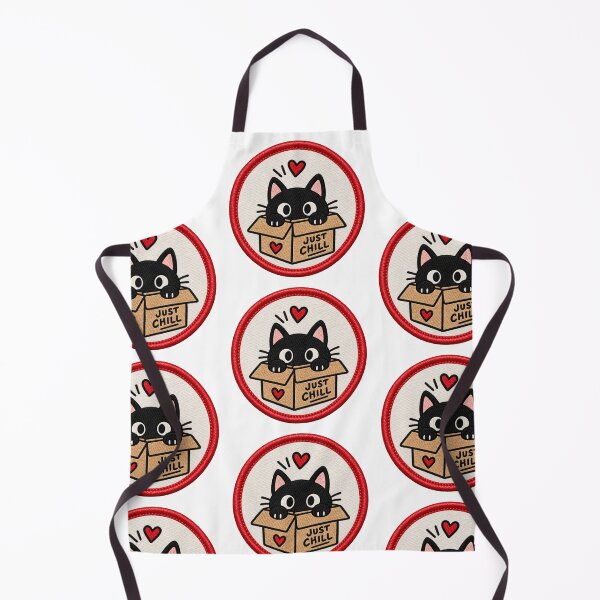 Item preview, Cute Black Cat in a Box – Just Chill Kawaii Cat designed and sold by Abidel.