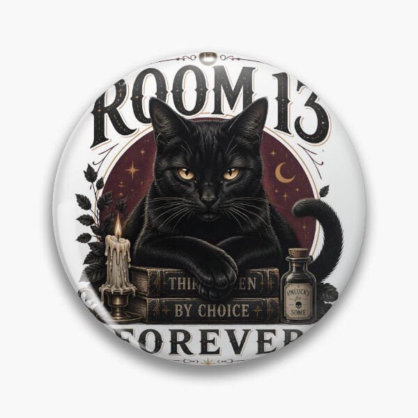Item preview, Room 13 Black Cat Retro Halloween Poster Halloween designed and sold by KristenosNehk.