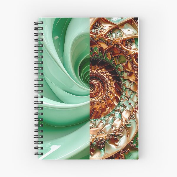 Item preview, Celadon Wave and Metallic Copper Vortex designed and sold by Vicky Brago-Mitchell®.