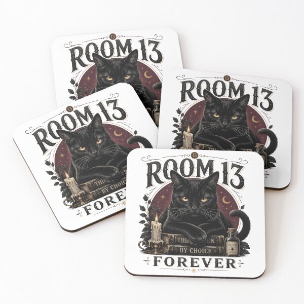 Item preview, Room 13 Black Cat Retro Halloween Poster Halloween designed and sold by KristenosNehk.