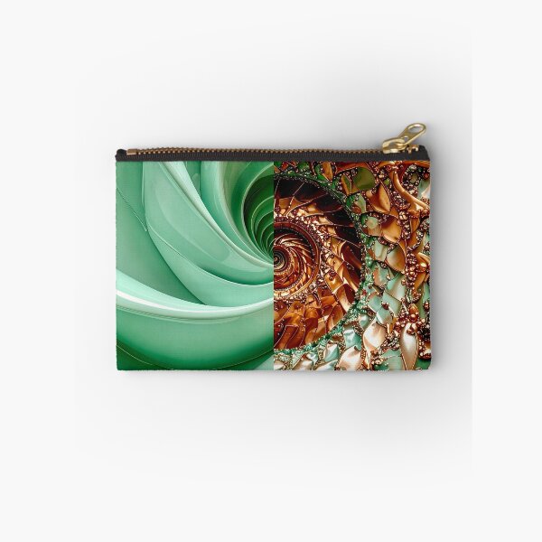 Item preview, Celadon Wave and Metallic Copper Vortex designed and sold by Vicky Brago-Mitchell®.