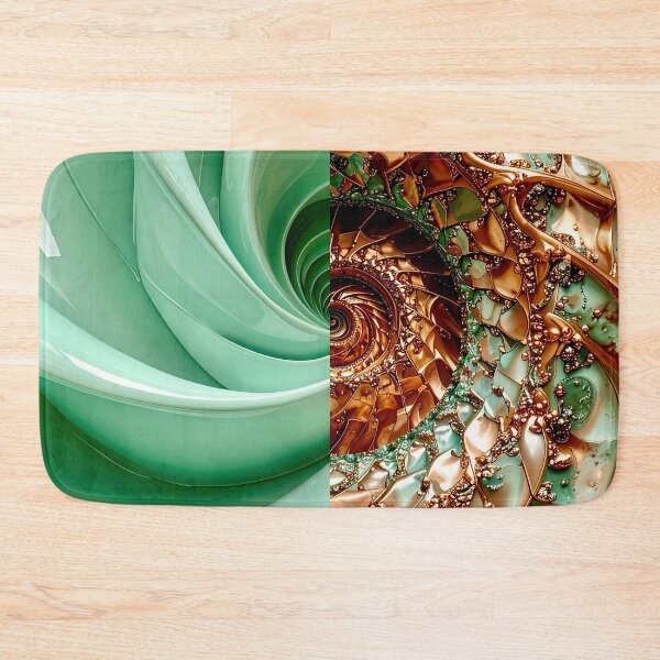 Item preview, Celadon Wave and Metallic Copper Vortex designed and sold by Vicky Brago-Mitchell®.