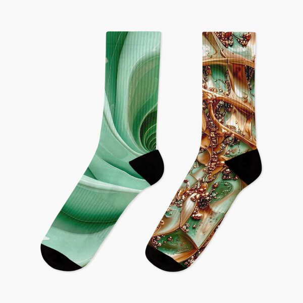 Item preview, Celadon Wave and Metallic Copper Vortex designed and sold by Vicky Brago-Mitchell®.