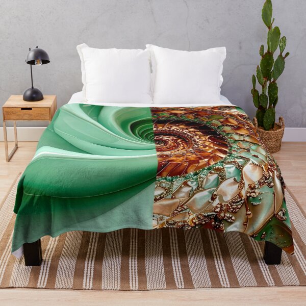 Item preview, Celadon Wave and Metallic Copper Vortex designed and sold by Vicky Brago-Mitchell®.