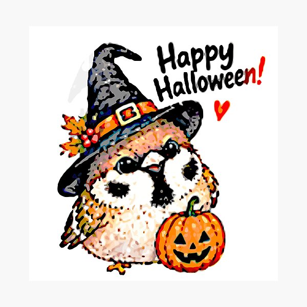 Item preview, Halloween Cute Sparrow Bird Witch designed and sold by countrymouse.
