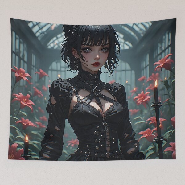 Item preview, Hot Halloween Anime Girl Goth Mommy Waifu Woman designed and sold by Your New Fixation.