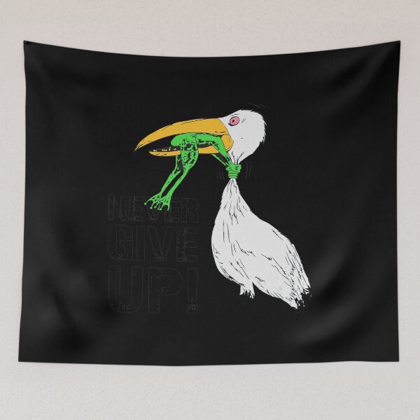 Item preview, Never Give Up Frog Bird Struggle Funny  designed and sold by SERHIPLET.
