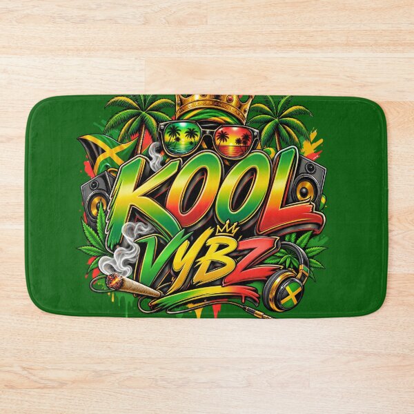 Item preview, Kool Vybz Reggae Music Jamaica Culture Crown Palm Trees Art Print designed and sold by digitalbob60.