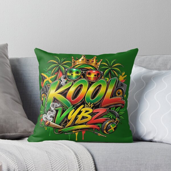 Item preview, Kool Vybz Reggae Music Jamaica Culture Crown Palm Trees Art Print designed and sold by digitalbob60.
