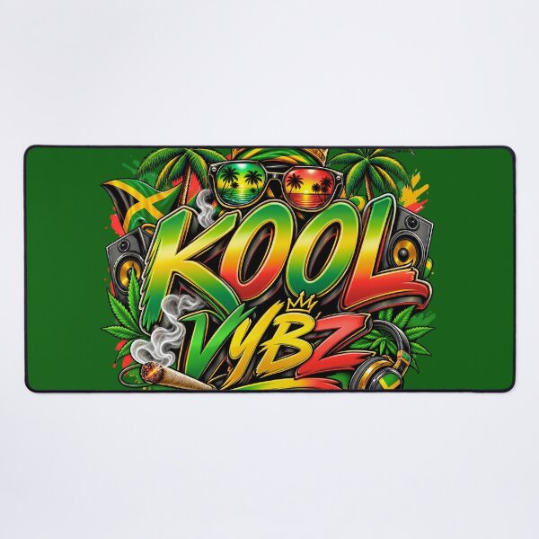 Item preview, Kool Vybz Reggae Music Jamaica Culture Crown Palm Trees Art Print designed and sold by digitalbob60.