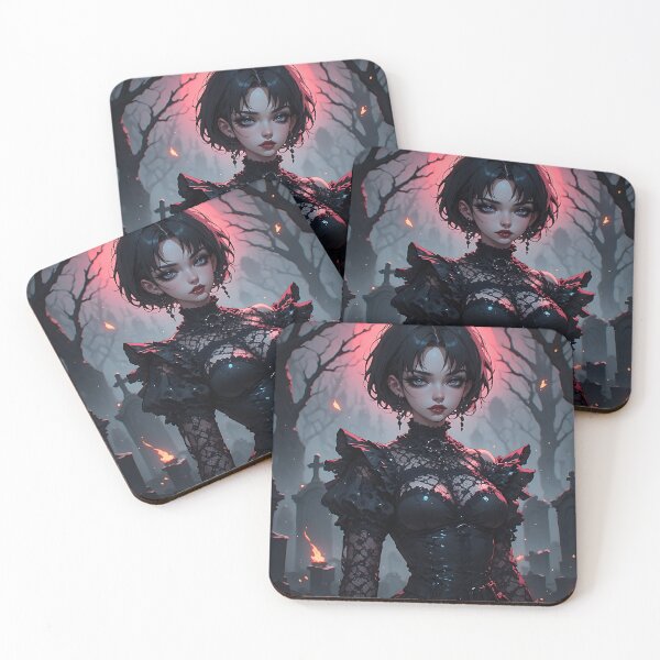 Item preview, Hot Halloween Anime Girl Goth Mommy Waifu Woman designed and sold by Your New Fixation.