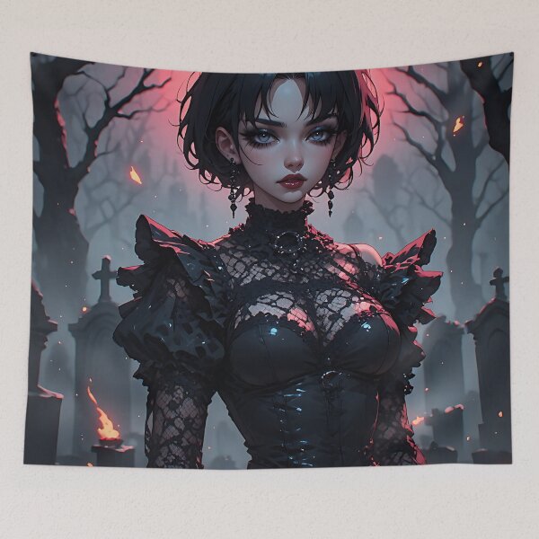 Item preview, Hot Halloween Anime Girl Goth Mommy Waifu Woman designed and sold by Your New Fixation.