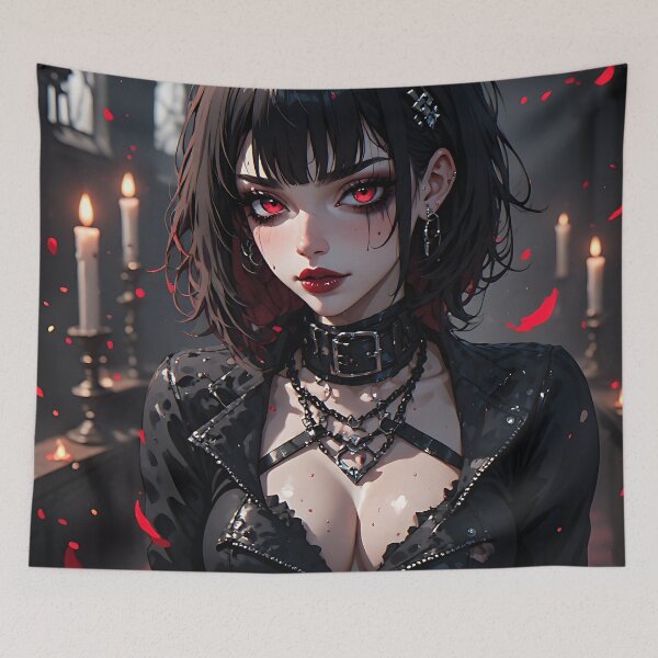 Item preview, Hot Halloween Anime Girl Goth Mommy Waifu Woman designed and sold by Your New Fixation.