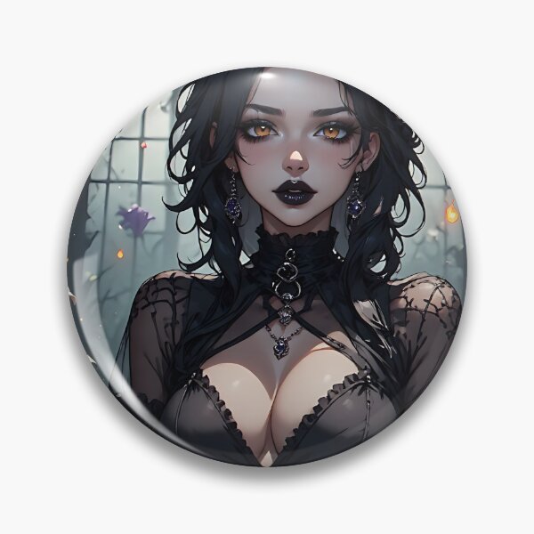 Item preview, Hot Halloween Anime Girl Goth Mommy Waifu Woman designed and sold by Your New Fixation.