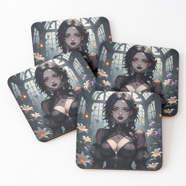 Item preview, Hot Halloween Anime Girl Goth Mommy Waifu Woman designed and sold by Your New Fixation.