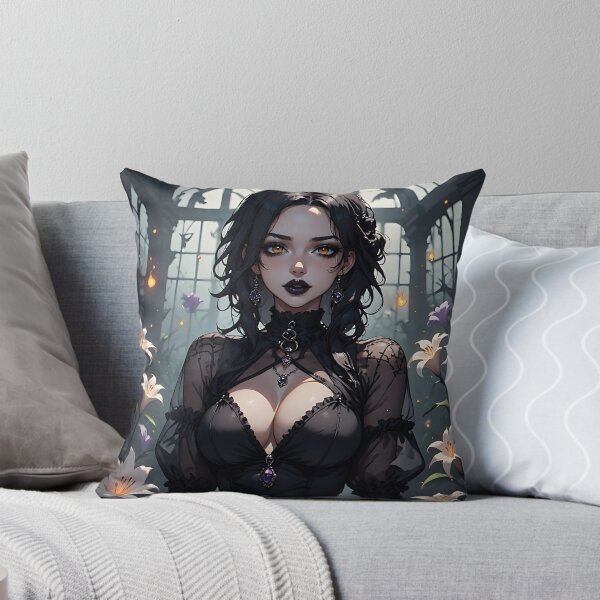 Item preview, Hot Halloween Anime Girl Goth Mommy Waifu Woman designed and sold by Your New Fixation.