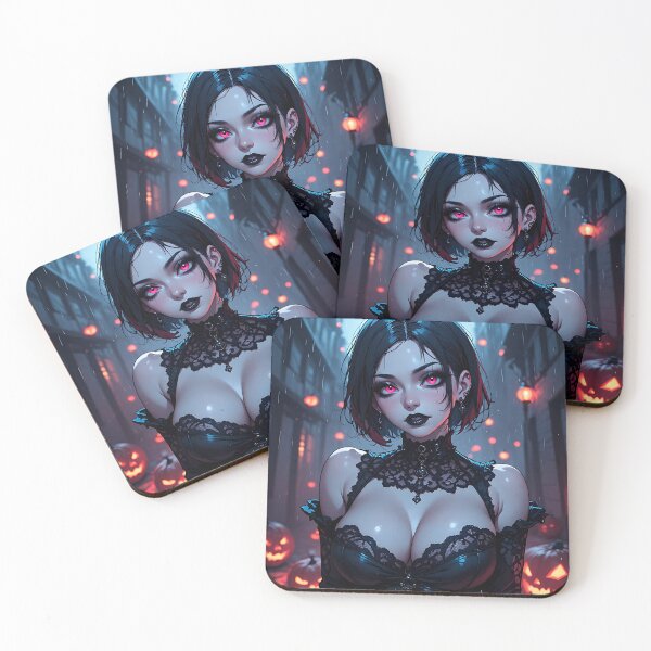 Item preview, Hot Halloween Anime Girl Goth Mommy Waifu Woman designed and sold by Your New Fixation.