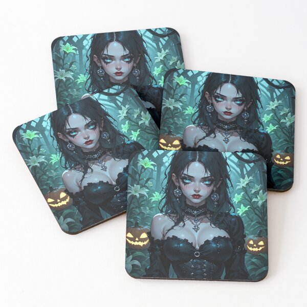 Item preview, Hot Halloween Anime Girl Goth Mommy Waifu Woman designed and sold by Your New Fixation.