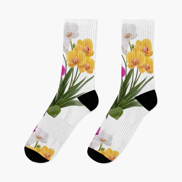 Item preview, Vibrant Pink White Yellow Elegant Orchid Flower Shapes Mania designed and sold by Shapes-Mania.