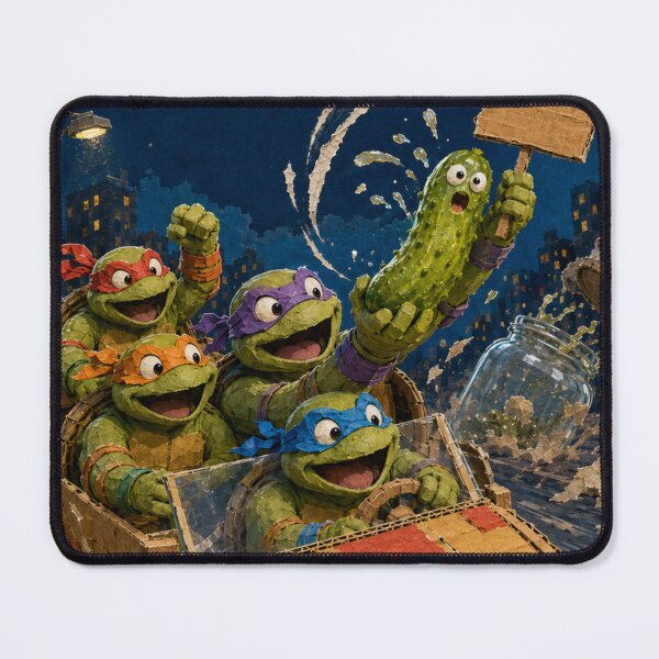 Item preview, The Last Pickle Turtle Rescue – Whimsical Fantasy Vehicle Art 4 designed and sold by Mirgonhood.