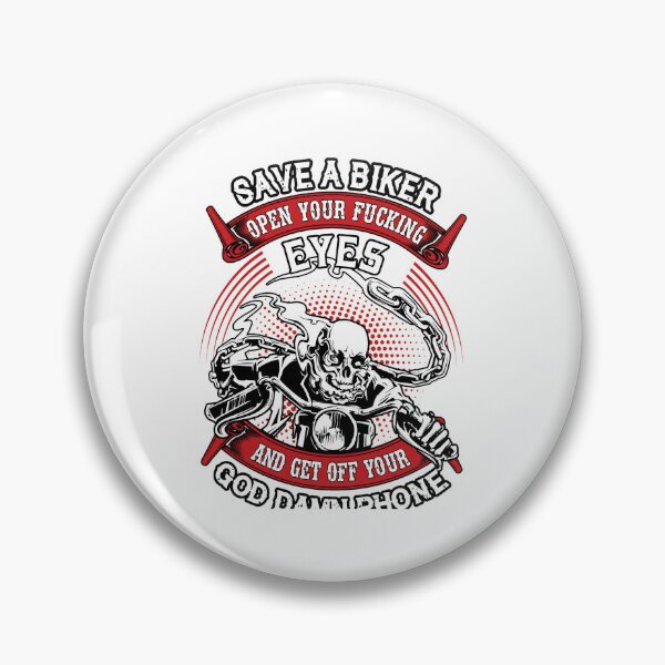 Item preview, Save A Biker Skeleton Ride Warning  designed and sold by LISATHOMP.