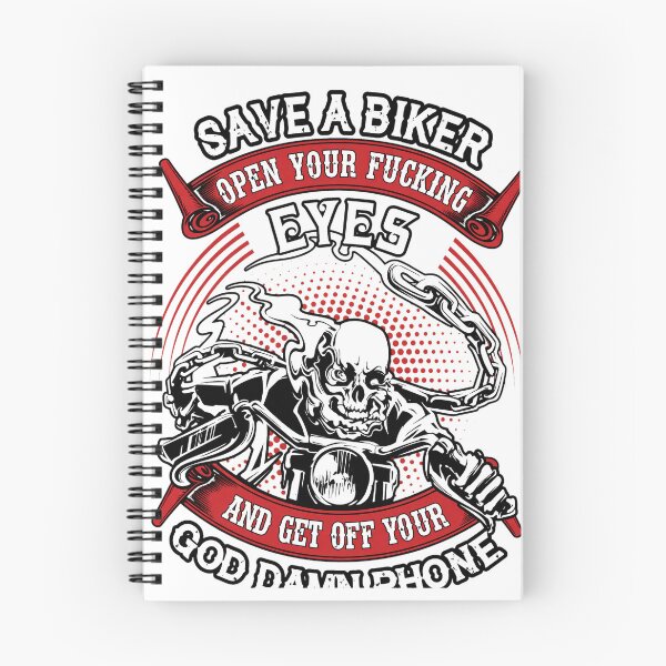 Item preview, Save A Biker Skeleton Ride Warning  designed and sold by LISATHOMP.
