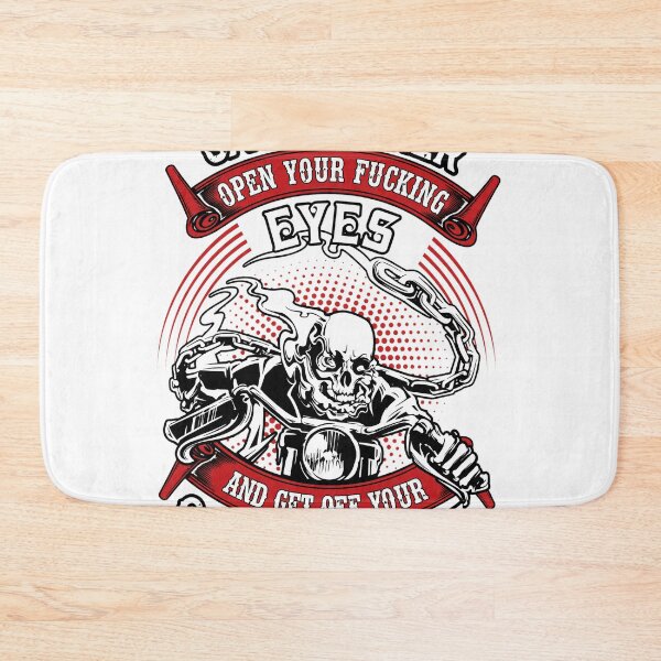 Item preview, Save A Biker Skeleton Ride Warning  designed and sold by LISATHOMP.