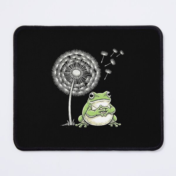 Item preview, Frog and Dandelion Peaceful Nature Minimalist Illustration designed and sold by MiALopezArt.
