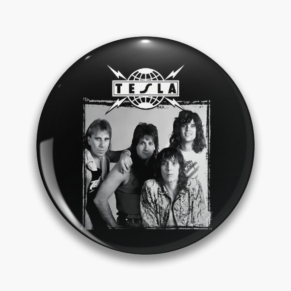 Item preview, Tesla Band Vintage 80s Hard Rock Portrait Graphic designed and sold by ImogenDavisArt.