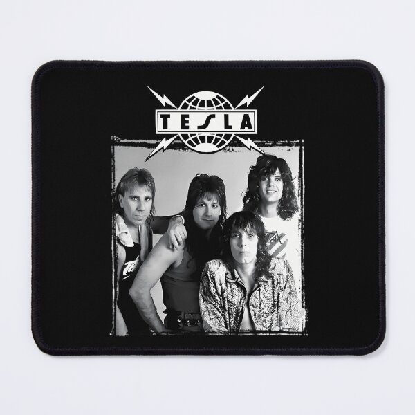 Item preview, Tesla Band Vintage 80s Hard Rock Portrait Graphic designed and sold by ImogenDavisArt.