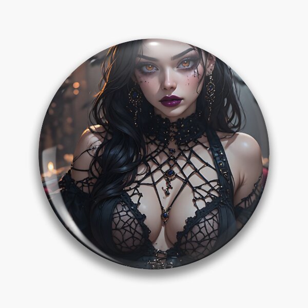Item preview, Hot Halloween Anime Girl Goth Mommy Waifu Woman designed and sold by Your New Fixation.