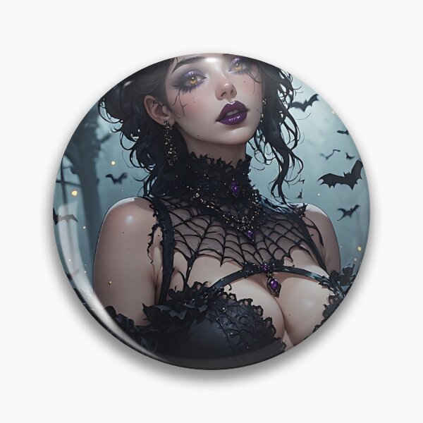 Item preview, Hot Halloween Anime Girl Goth Mommy Waifu Woman designed and sold by Your New Fixation.