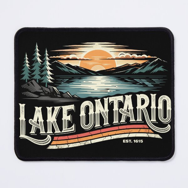 Item preview, Lake Ontario Retro Mountain Lake Sunset Retro Nature  designed and sold by Zizo-DR44.