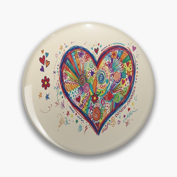 Item preview, Vibrant Psychedelic Heart Pop Art Illustration.  designed and sold by EunsooLee.