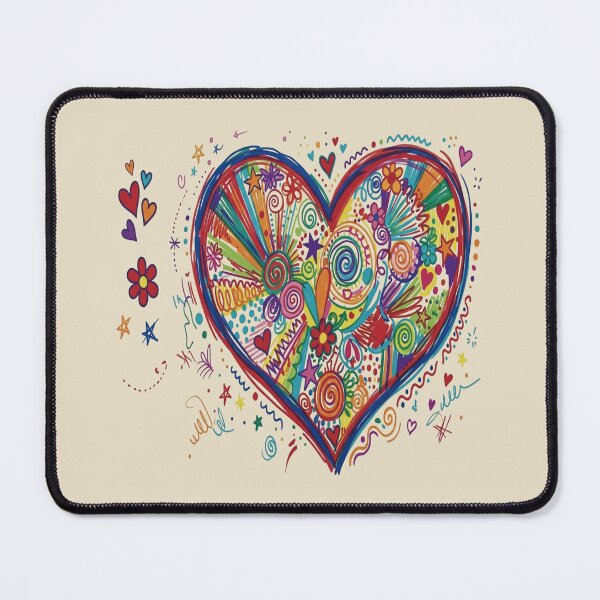 Item preview, Vibrant Psychedelic Heart Pop Art Illustration.  designed and sold by EunsooLee.