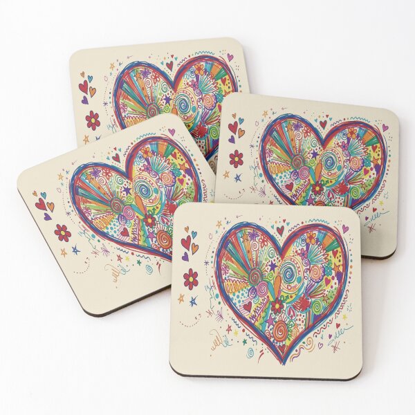 Item preview, Vibrant Psychedelic Heart Pop Art Illustration.  designed and sold by EunsooLee.