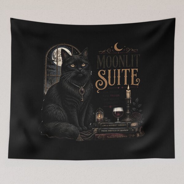 Item preview, Moonlit Suite Cat Gothic Folk Illustration Halloween designed and sold by KristenosNehk.