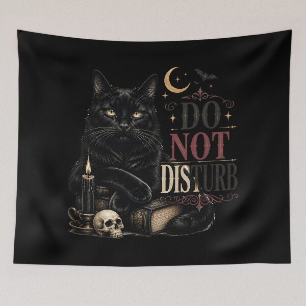 Item preview, Do Not Disturb Cat Retro Halloween Poster Halloween designed and sold by KristenosNehk.
