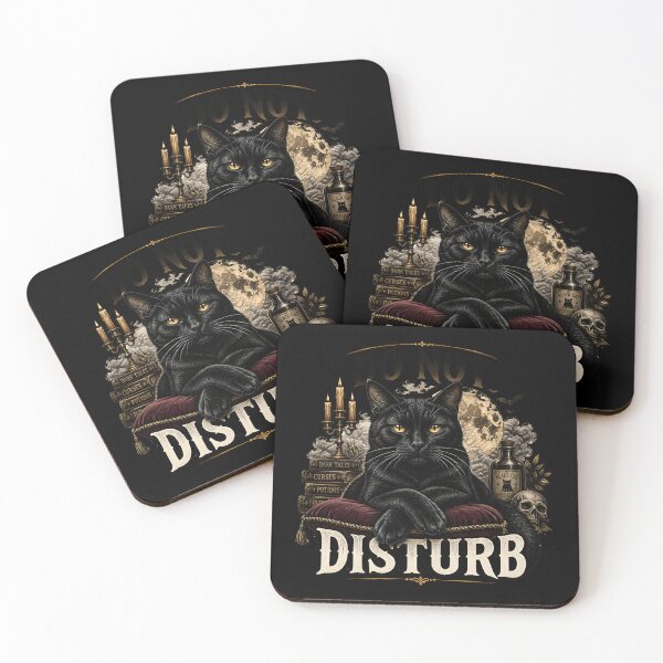 Item preview, Do Not Disturb Cat Gothic Folk Illustration Halloween designed and sold by KristenosNehk.