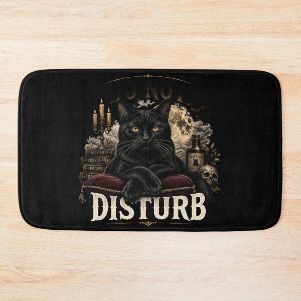 Item preview, Do Not Disturb Cat Gothic Folk Illustration Halloween designed and sold by KristenosNehk.