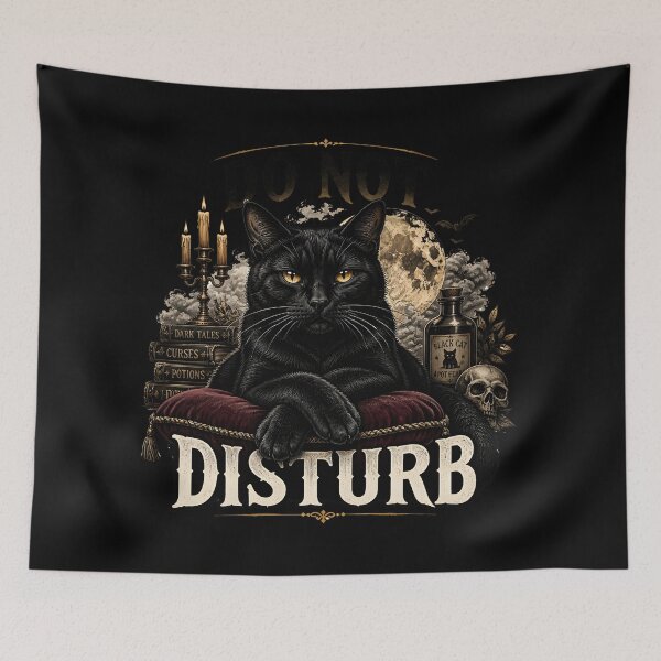Item preview, Do Not Disturb Cat Gothic Folk Illustration Halloween designed and sold by KristenosNehk.