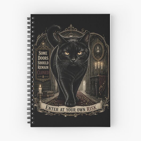 Item preview, Haunted Hallway Cat Retro Halloween Poster Halloween designed and sold by KristenosNehk.