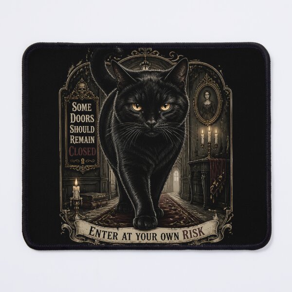 Item preview, Haunted Hallway Cat Retro Halloween Poster Halloween designed and sold by KristenosNehk.
