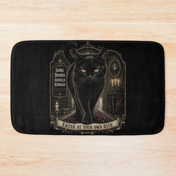 Item preview, Haunted Hallway Cat Retro Halloween Poster Halloween designed and sold by KristenosNehk.