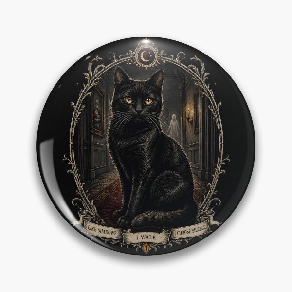 Item preview, Haunted Hallway Cat Gothic Folk Illustration Halloween designed and sold by KristenosNehk.