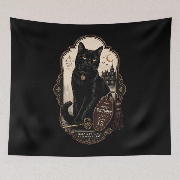 Item preview, Midnight Hotel Key Retro Halloween Poster Halloween designed and sold by KristenosNehk.