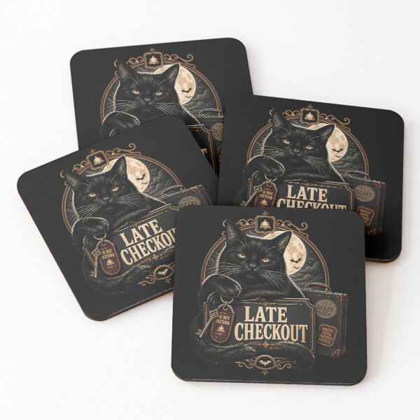 Item preview, Late Checkout Cat Retro Halloween Poster Halloween designed and sold by KristenosNehk.