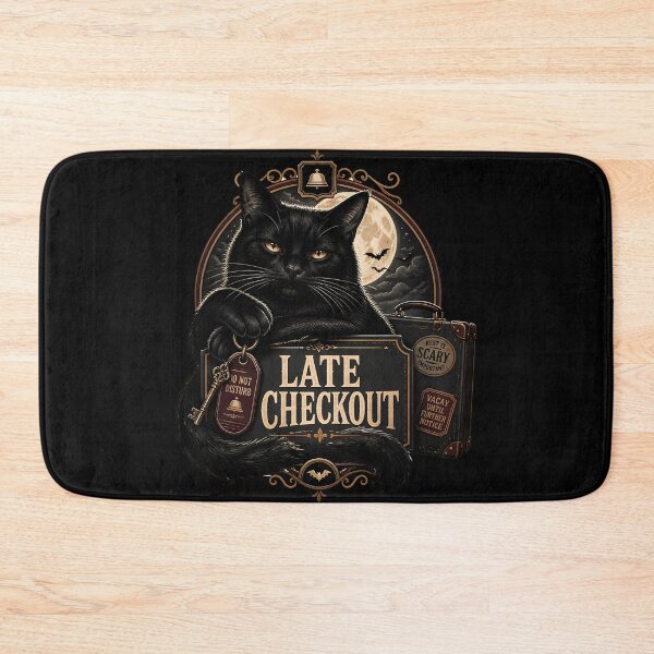 Item preview, Late Checkout Cat Retro Halloween Poster Halloween designed and sold by KristenosNehk.