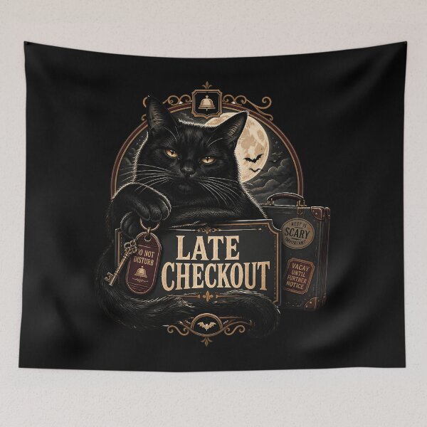 Item preview, Late Checkout Cat Retro Halloween Poster Halloween designed and sold by KristenosNehk.